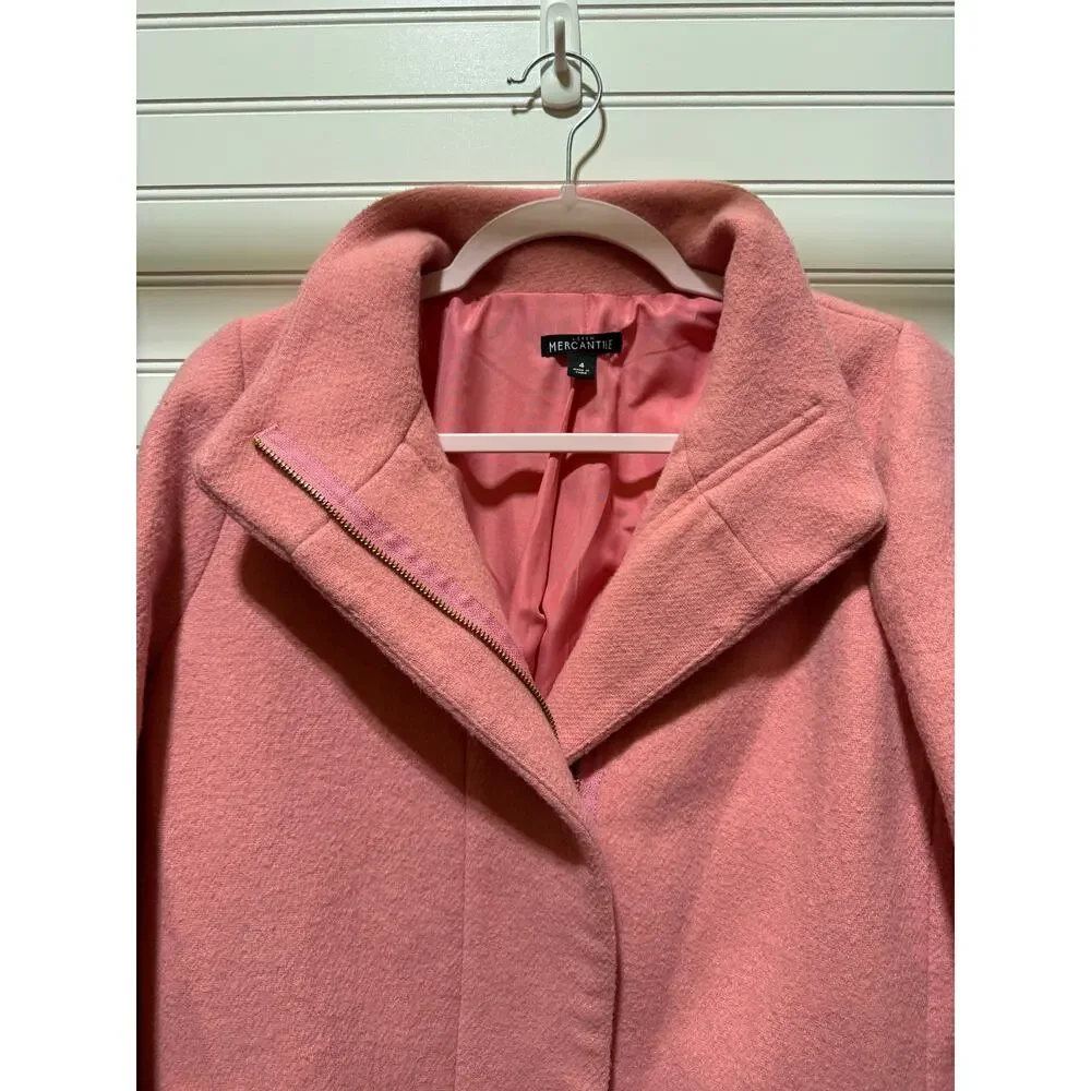 J Crew Mercantile Wool Blend Fully Lined Pea Coat Size 4 - Picture 4 of 13